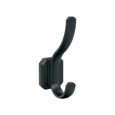 Amerock Granlyn Transitional Double Prong Matte Black Wall Hook HBX36693MB